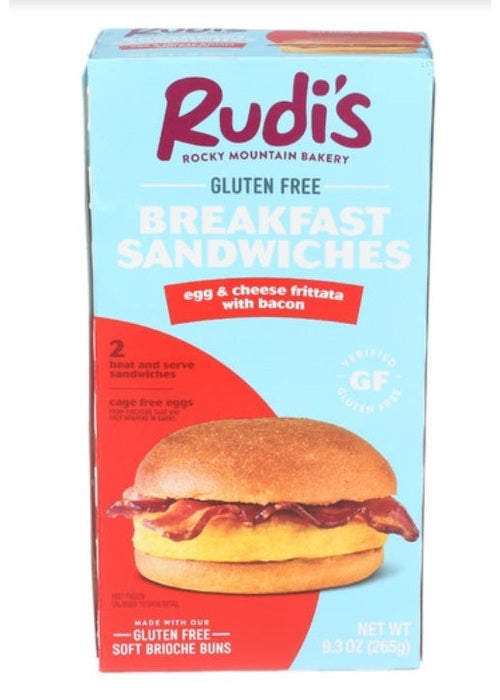 Rudi Gluten Free Breakfast Sandwich With Egg & Bacon