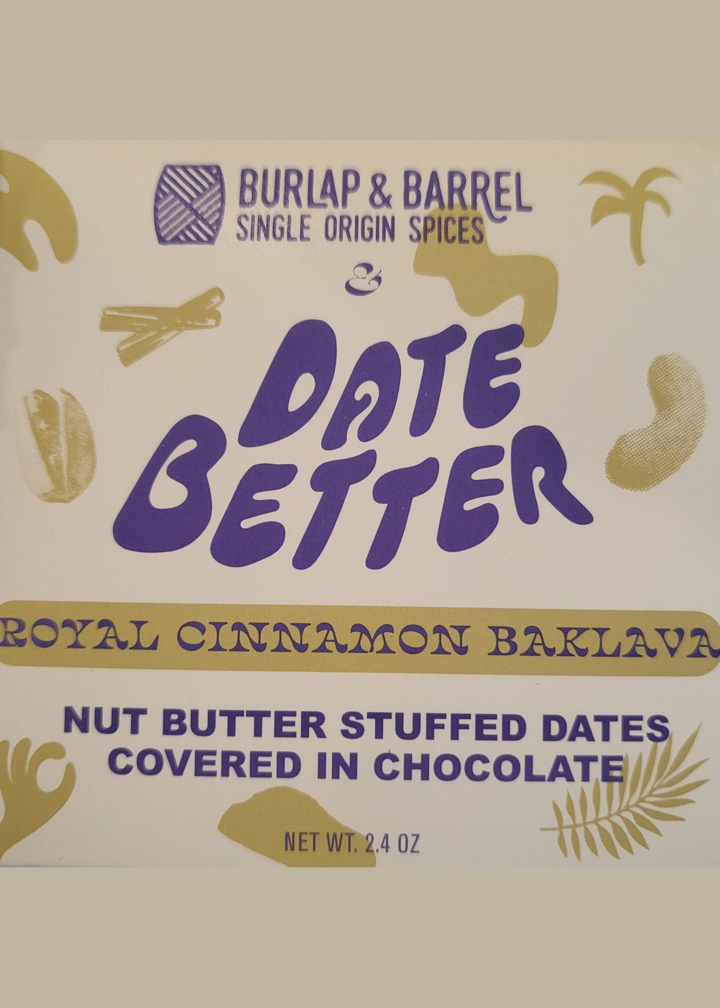 DATE BETTER SNACKS Royal Baklava + Pistachios