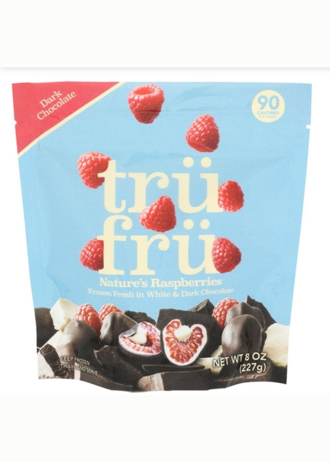 TRU FRU Nature's Frozen Fresh Dark Chocolate Raspberries