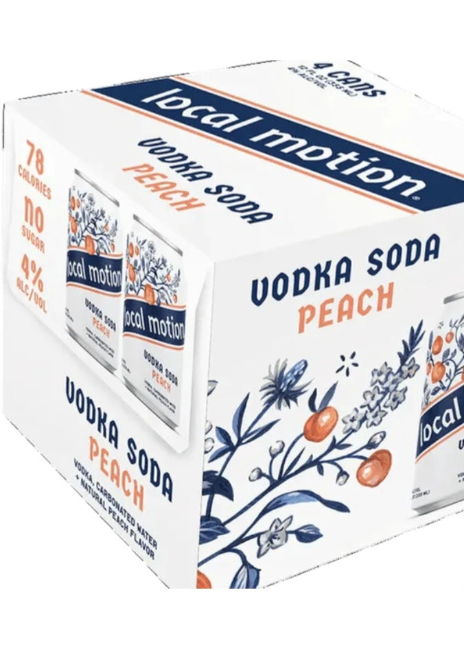 4PK LOCAL MOTION Vodka Soda Peach