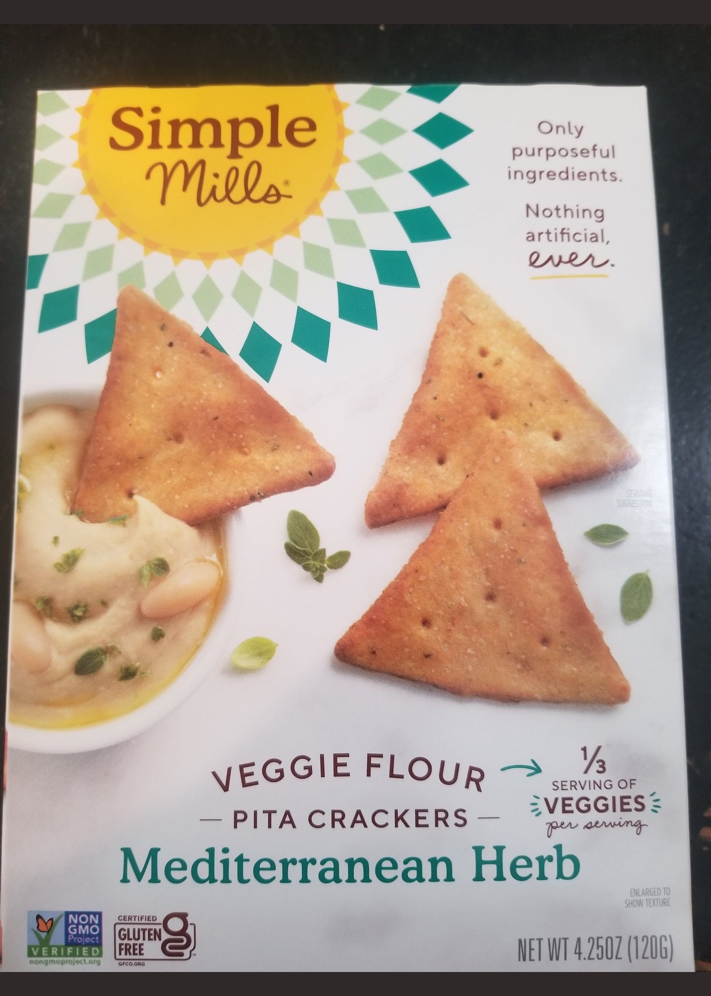 SIMPLE MILLS Mediterranean Herb Pita Crackers