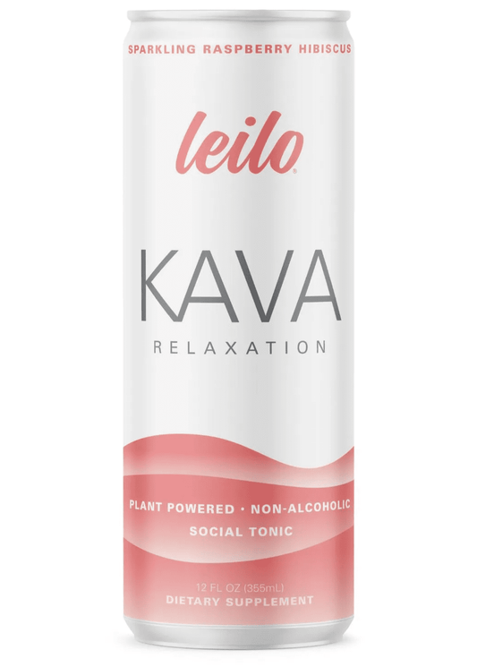 LEILO Kava Relaxation Sparkling Raspberry Hibiscus