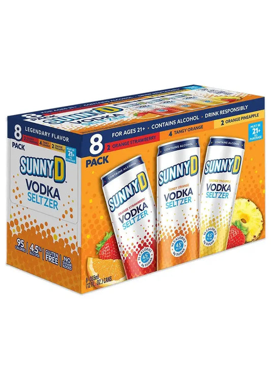 SUNNY D Vodka Seltzer Variety 8 Pack