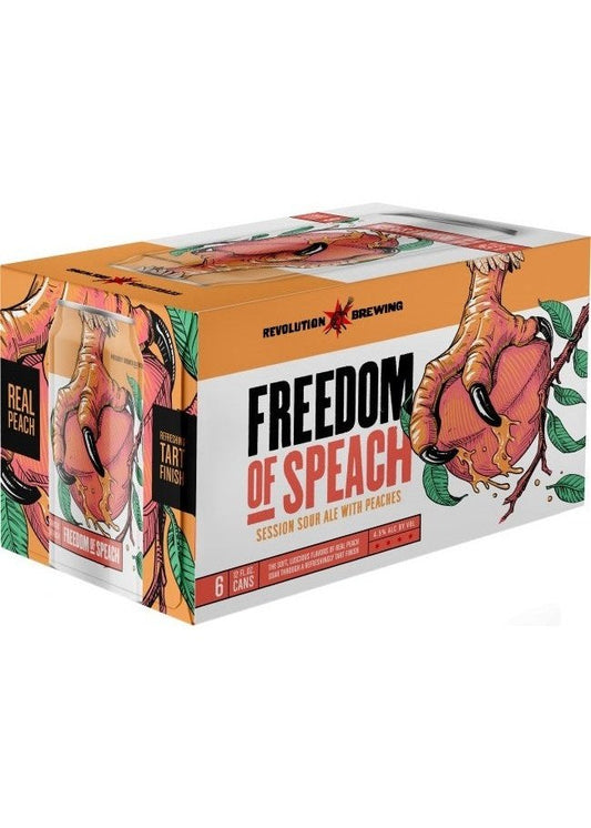 REVOLUTION BREWING Freedom Of Speach Session Sour With Peaches 6pk