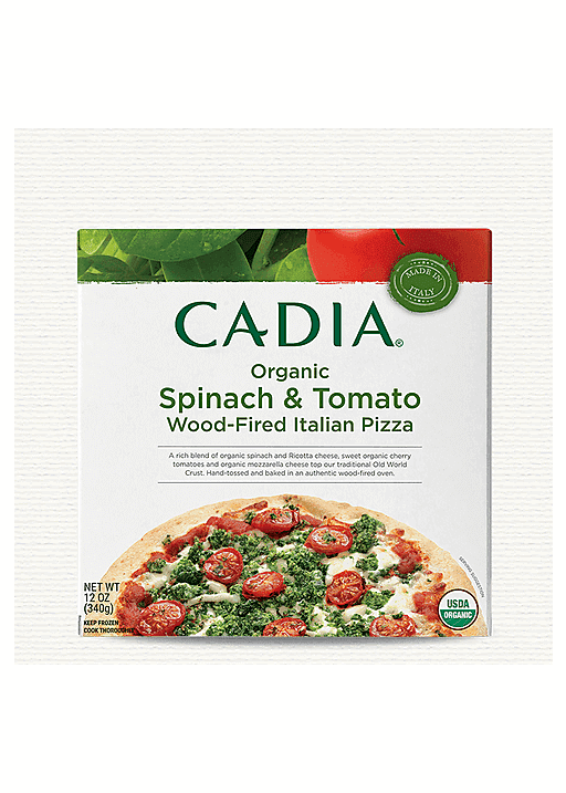 CADIA Organic Tomato & Spinach Mozarella Pizza