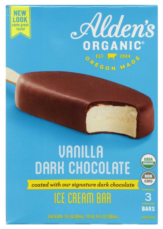 ALDEN'S Organic Ice Cream Vanilla Bar 3pk