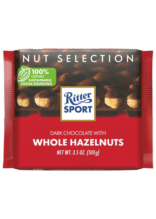 RITTER SPORT Dark Chocolate Whole Hazelnuts