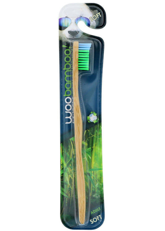 WOOBAMBOO Adult Bamboo Soft Toothbrushes