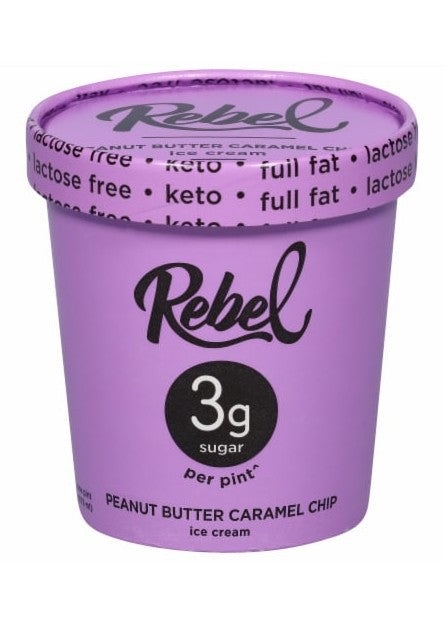 REBEL Peanut Butter Caramel Chip Ice Cream