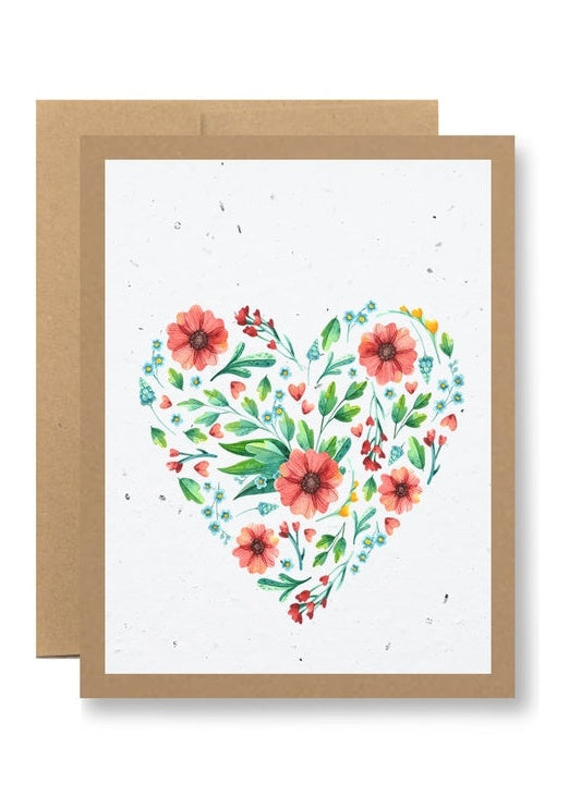 SEEDY CARDS Flower Heart Card