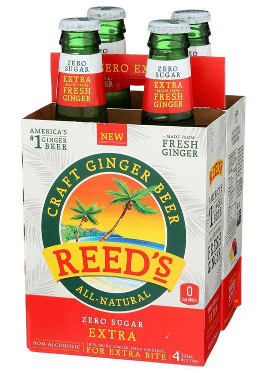 REED'S Ginger Beer Zero Sugar Extra 4pk