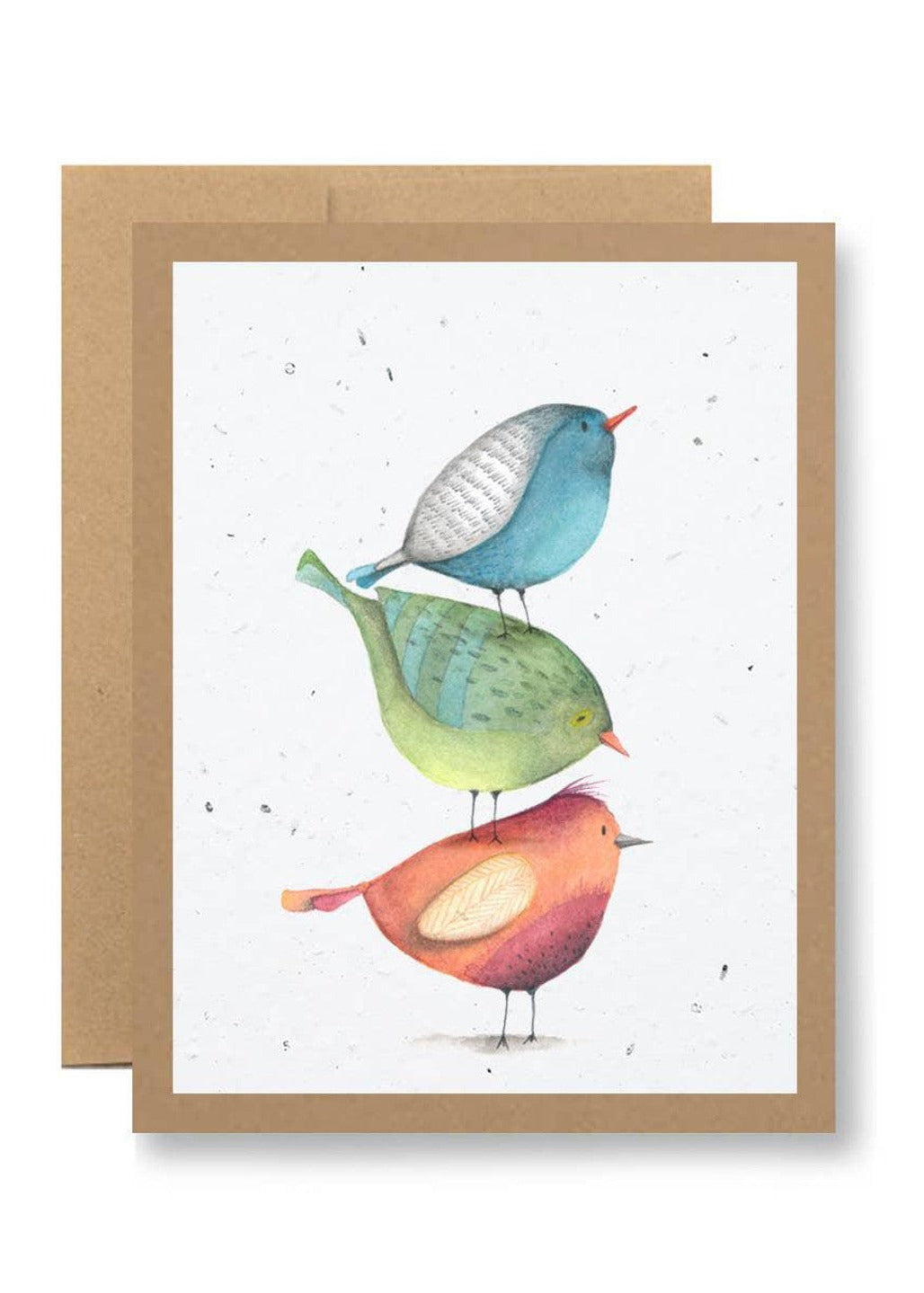 SEEDY CARDS Multicolored Birds Card