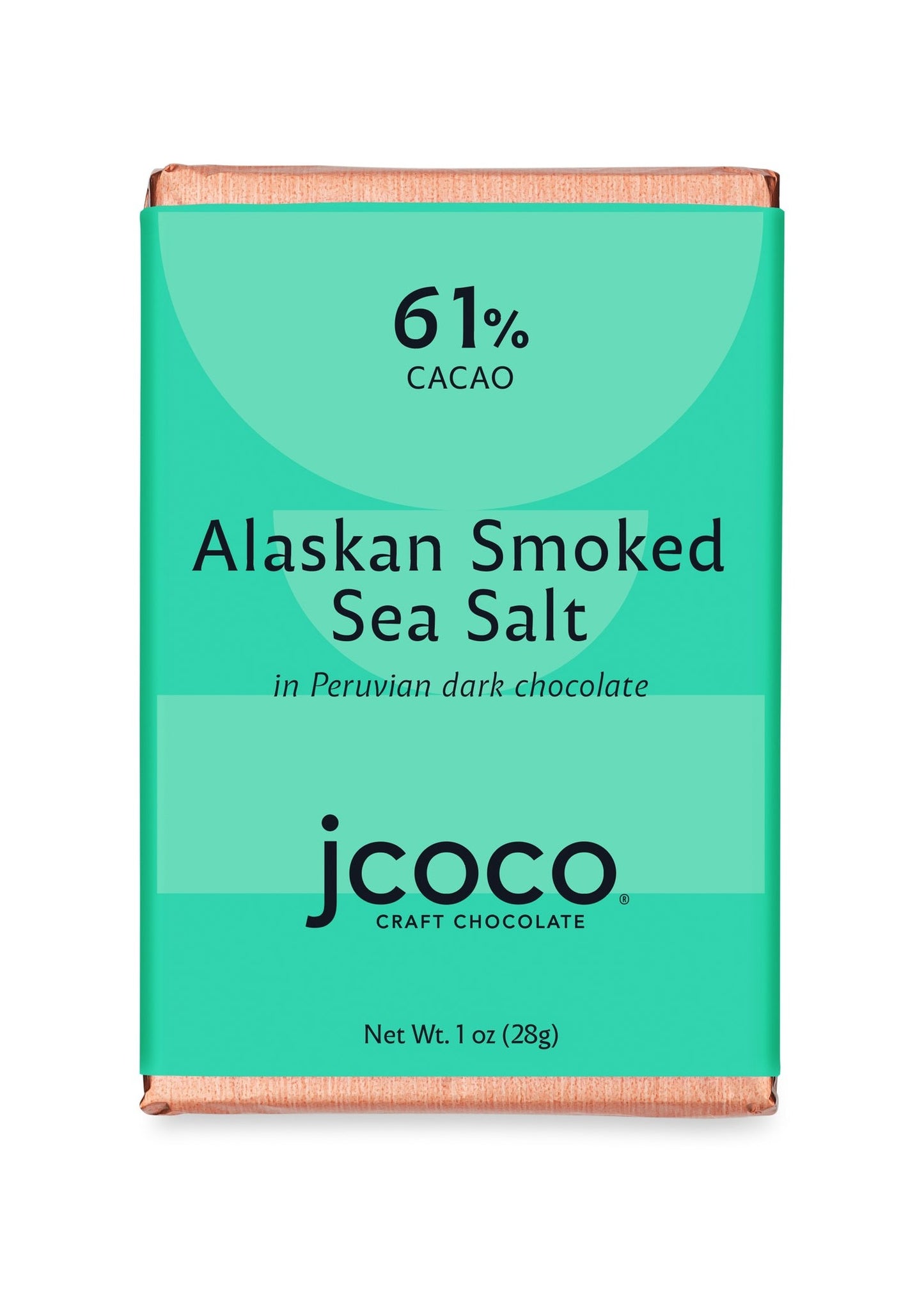 JCOCO 61% Peruvian Dark Chocolate With Alaskan Smoked Sea Salt Cacao Bar