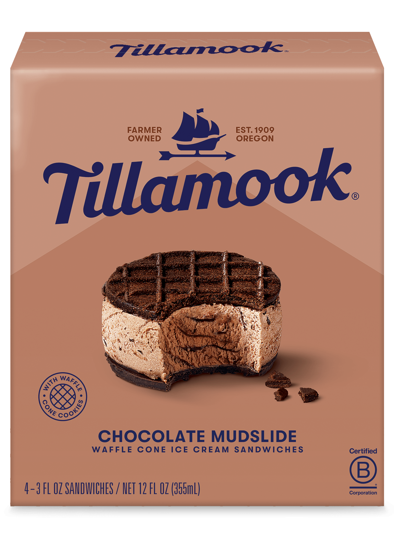 TILLAMOOK Chocolate Mudslide Ice Cream Sandwiches