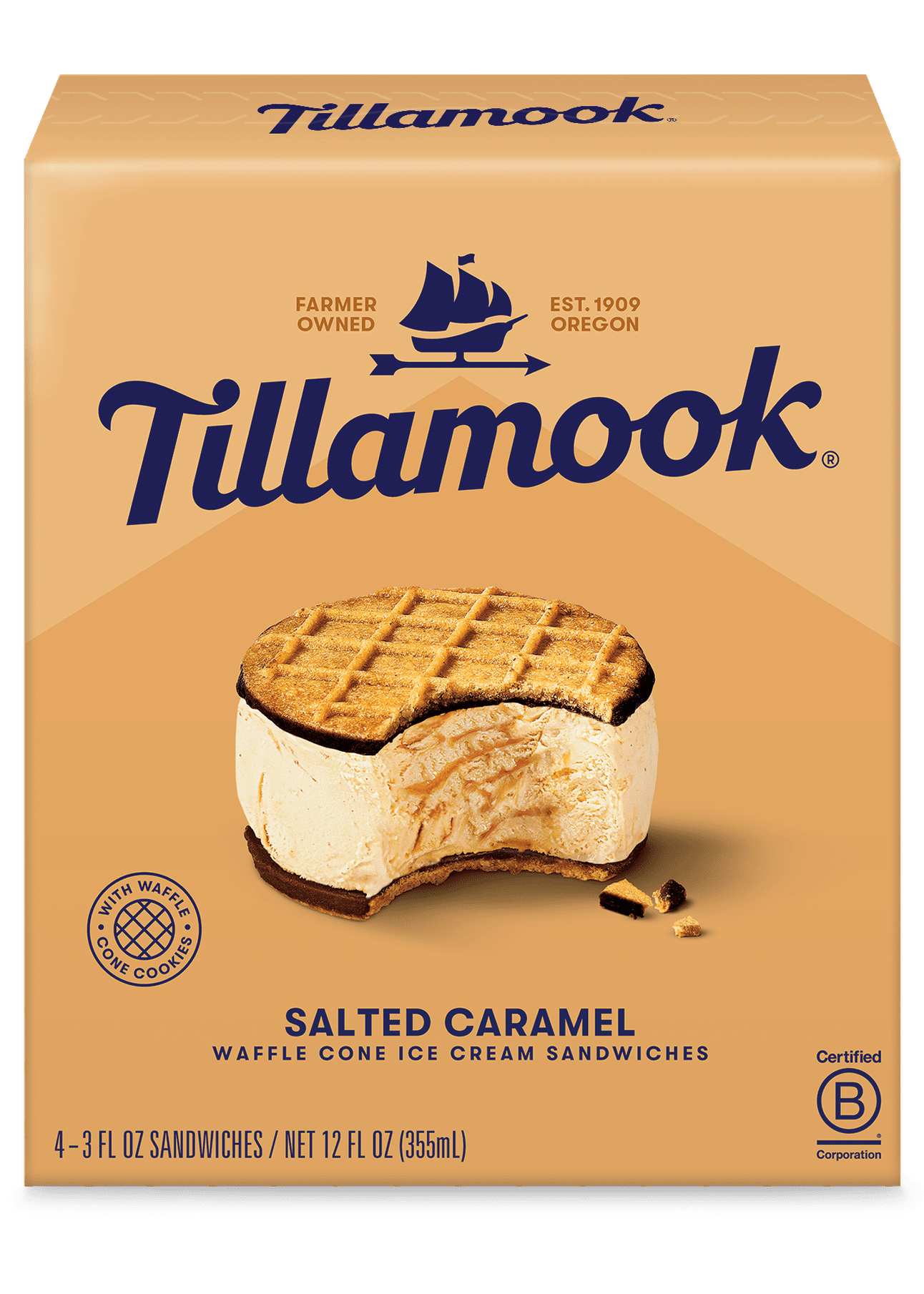 TILLAMOOK Salted Caramel Ice Cream Sandwich