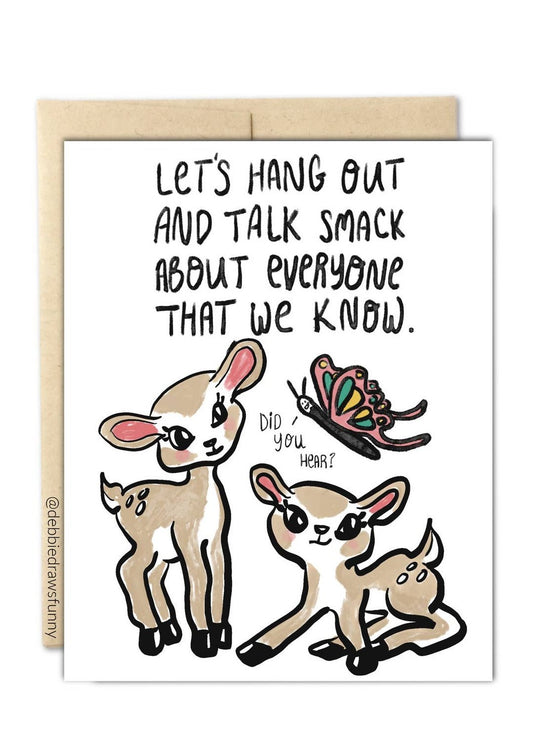 DEBBIE DRAWS FUNNY Deer Friendship Card