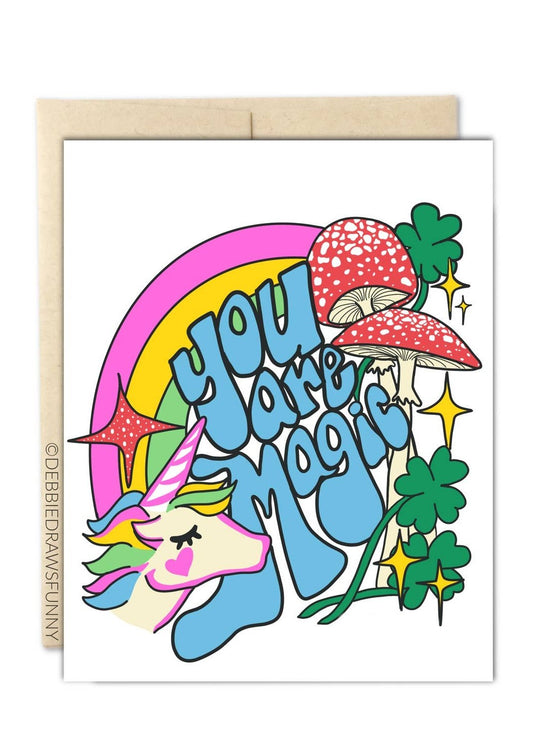 DEBBIE DRAWS FUNNY "You Are Magic" Valentine's Card