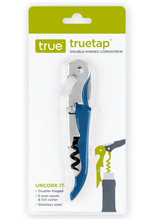 TRUETAP Metallic Blue Waiter's Double-Hinged Corkscrew