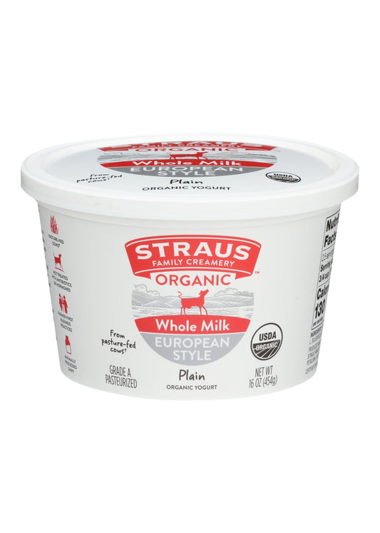 STRAUS Whole Milk Plain Yogurt