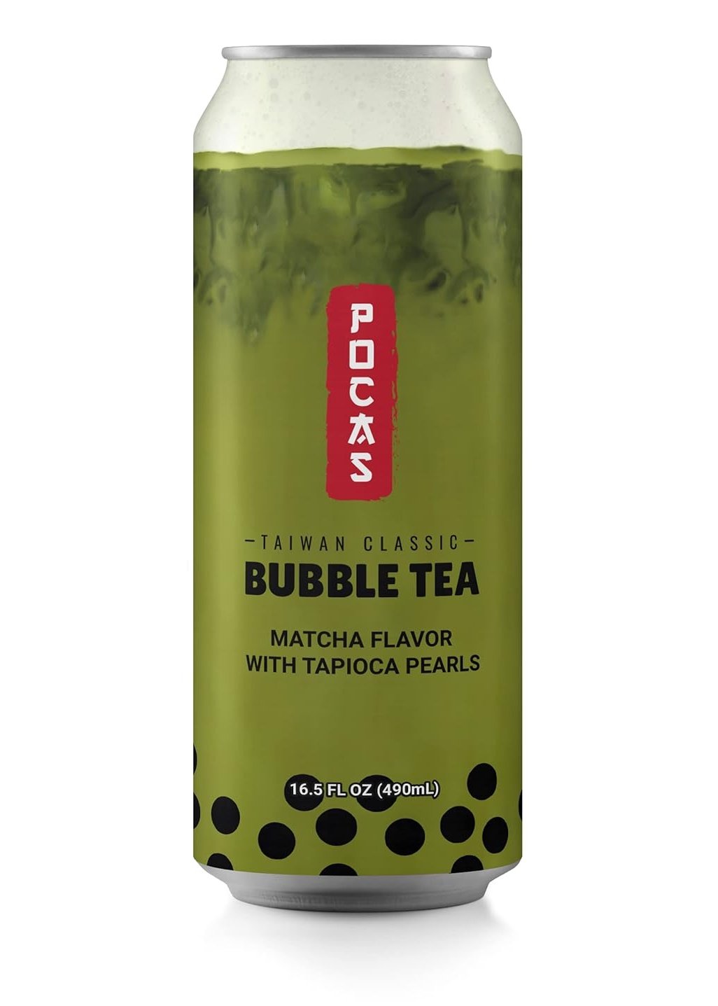 POCAS Matcha Bubble Tea With Tapioca Pearls