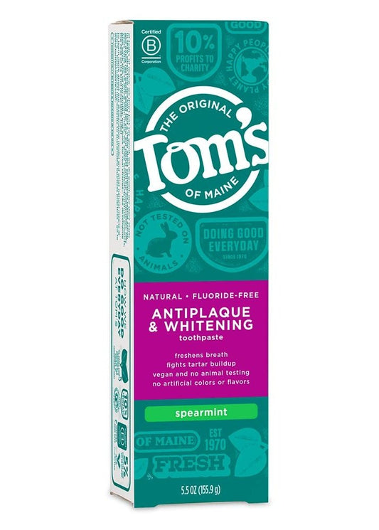 TOM'S OF MAINE Fluoride-Free Antiplaque & Whitening Toothpaste