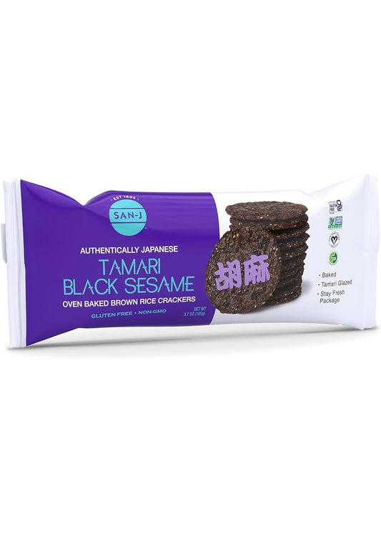 SAN J Sesame Black Rice Crackers