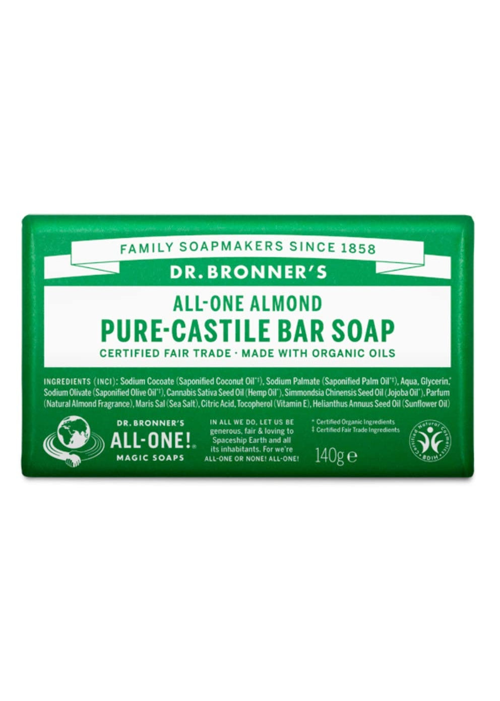 DR. BRONNER Hemp Almond Bar Soap