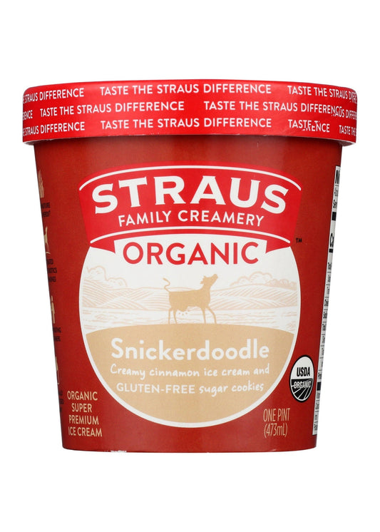 STRAUS Organic Snickerdoodle Ice Cream