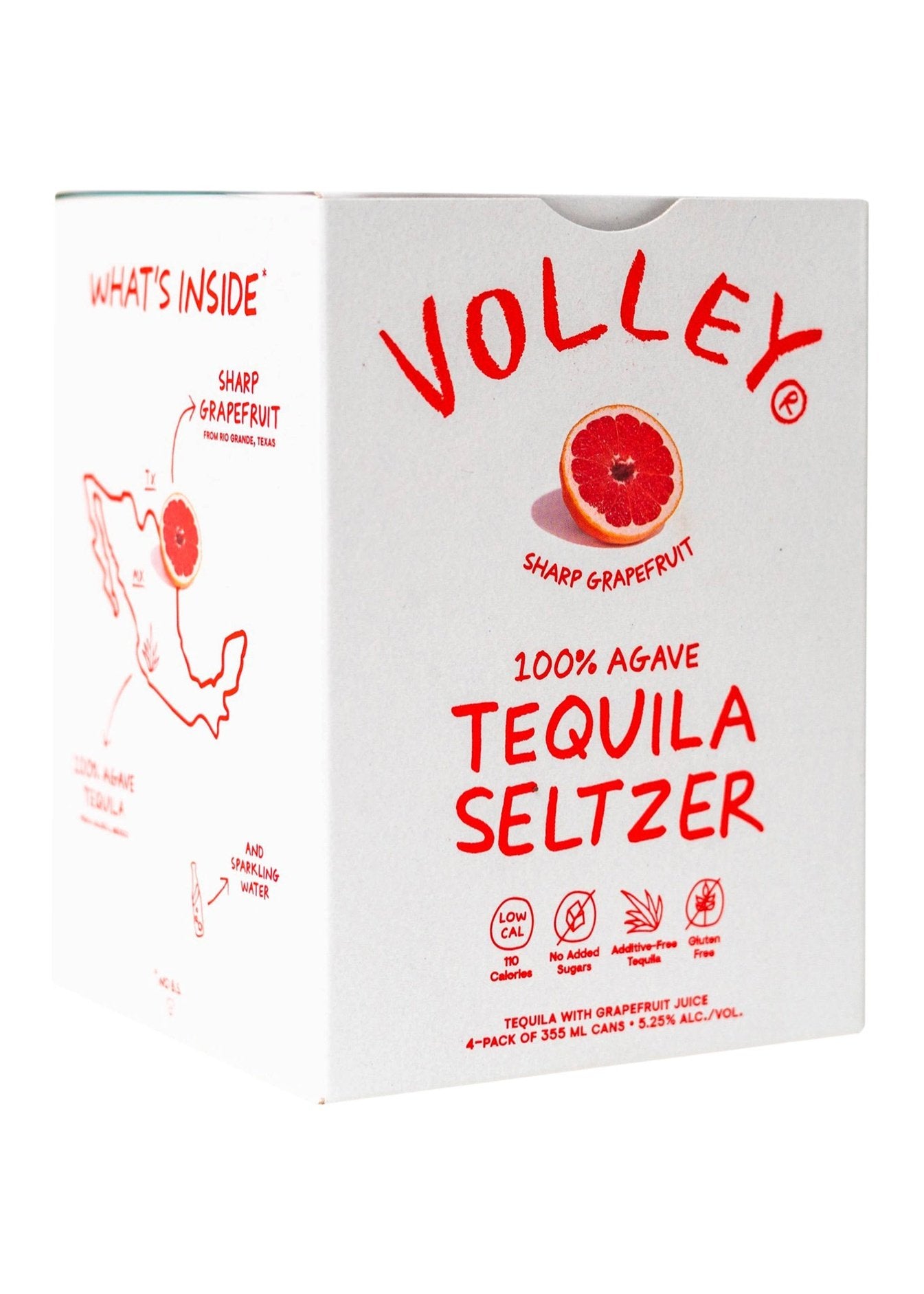 VOLLEY TEQUILA SELTZER Sharp Grapefruit 4PK
