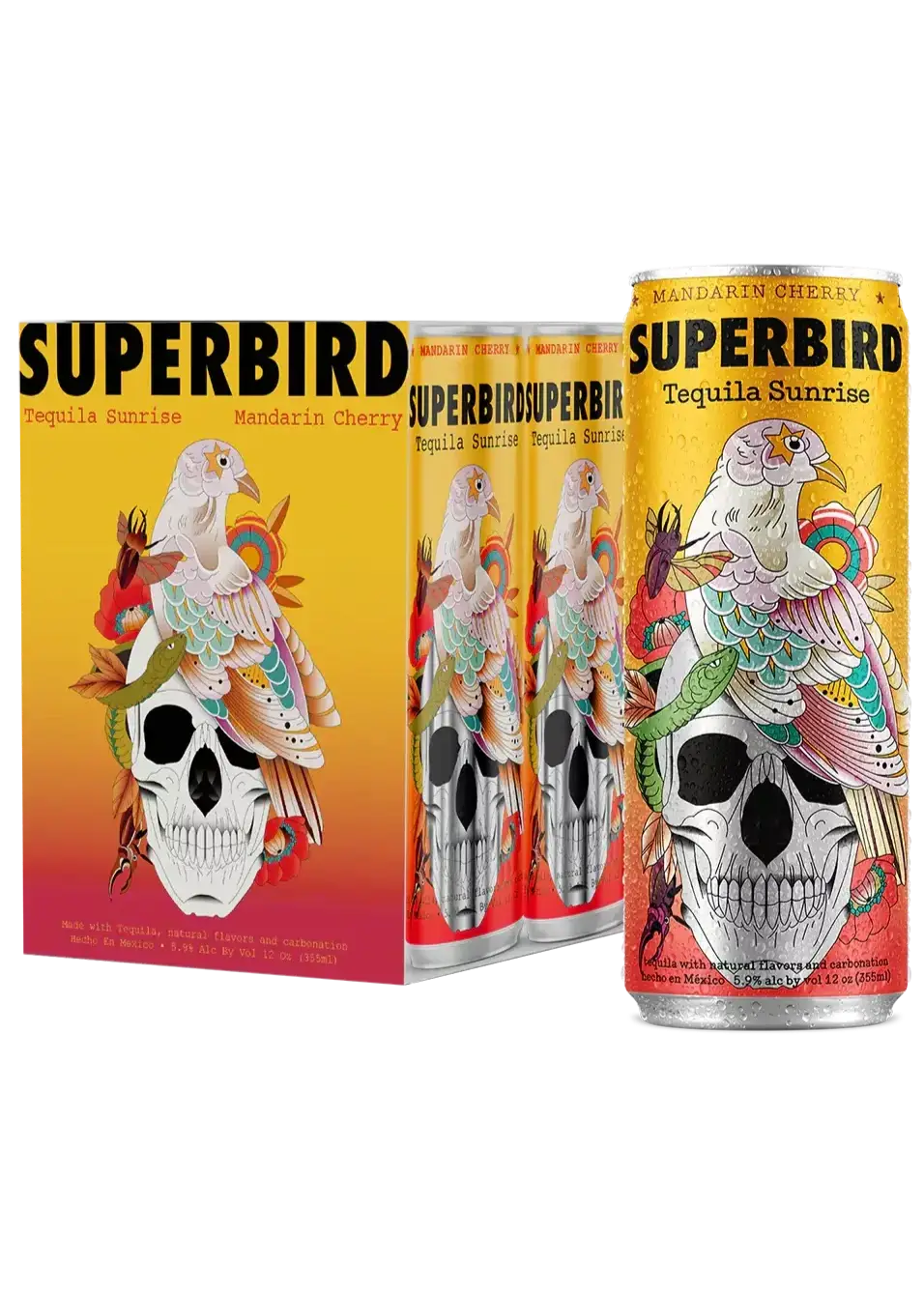 SUPERBIRD Mandarin Cherry Tequila Sunrise 4PK