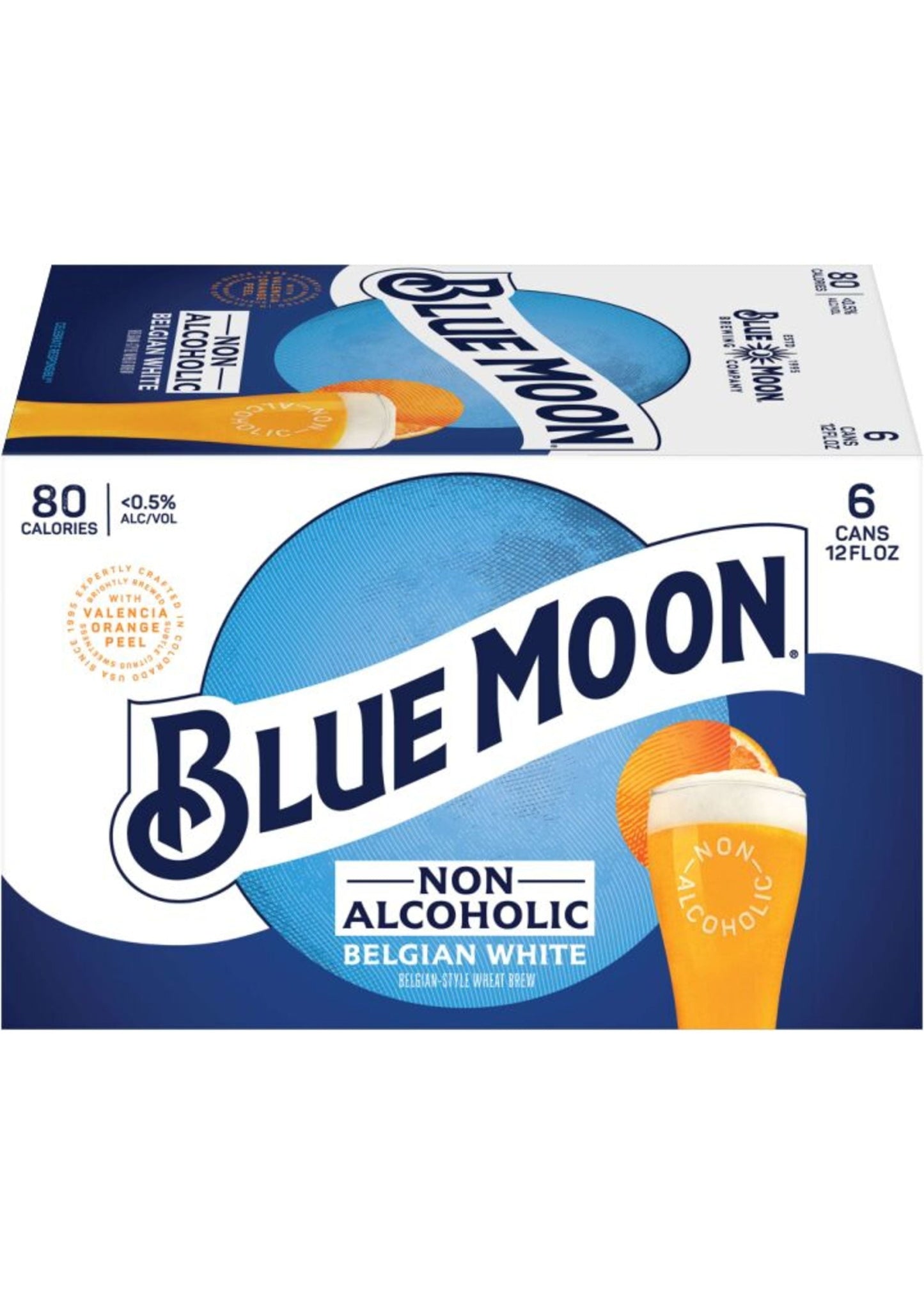 BLUE MOON Non-Alcoholic Belgian White Ale 6 Pack