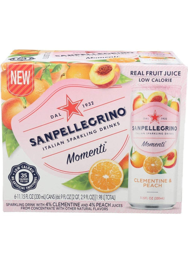 SAN PELLEGRINO Clementine & Peach Momenti 6pk – Howden Market