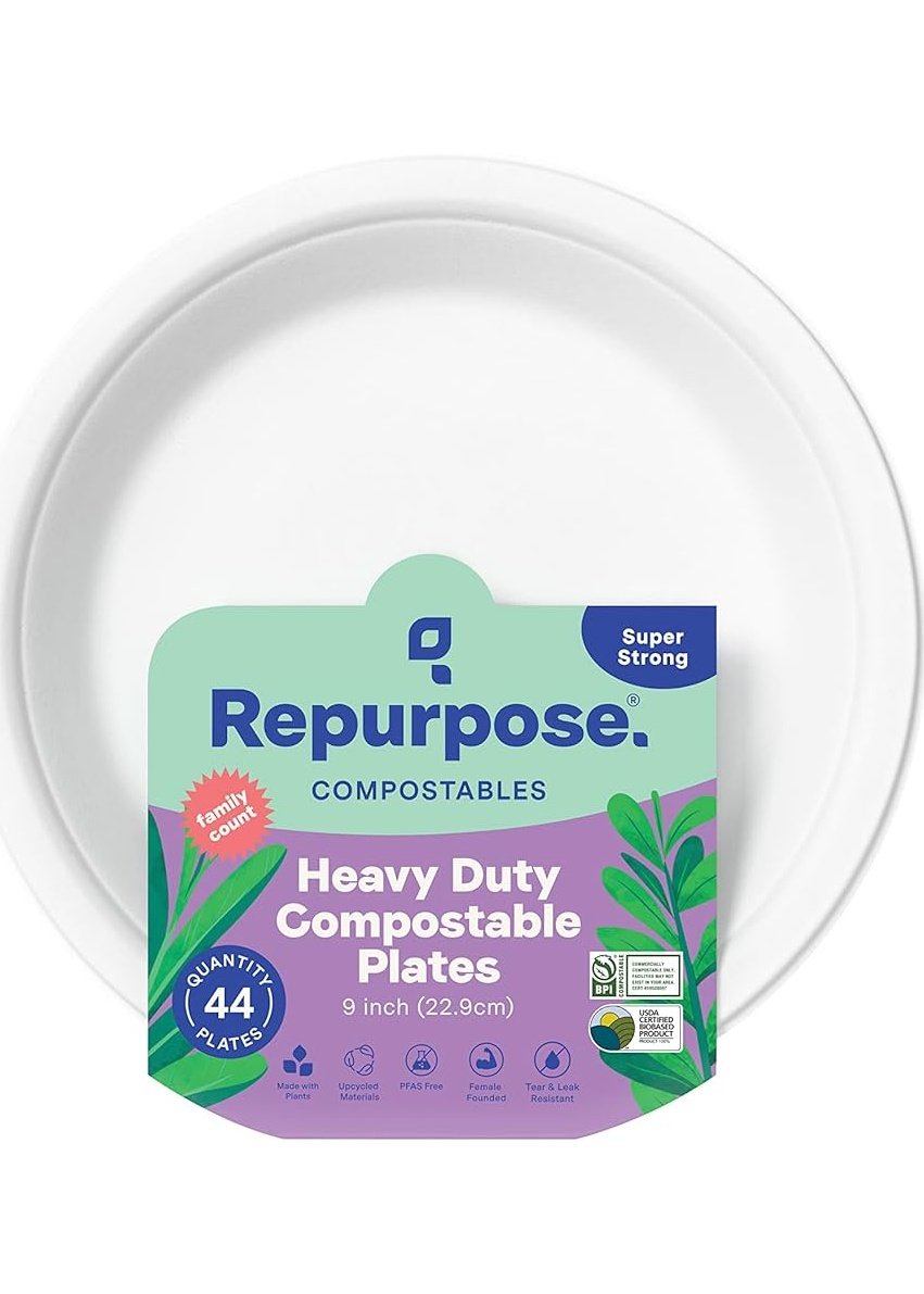 REPURPOSE Compostable Plates Heavy Duty