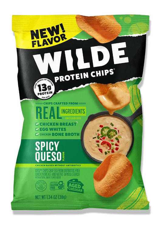 WILDE SNACKS Spicy Queso Protein Chips