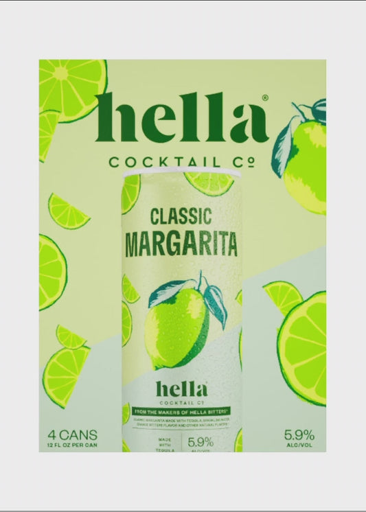 HELLA COCKTAIL CO. Classic Margarita 4 Pack