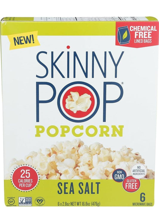 SKINNYPOP Natural Sea Salt Microwave Popcorn