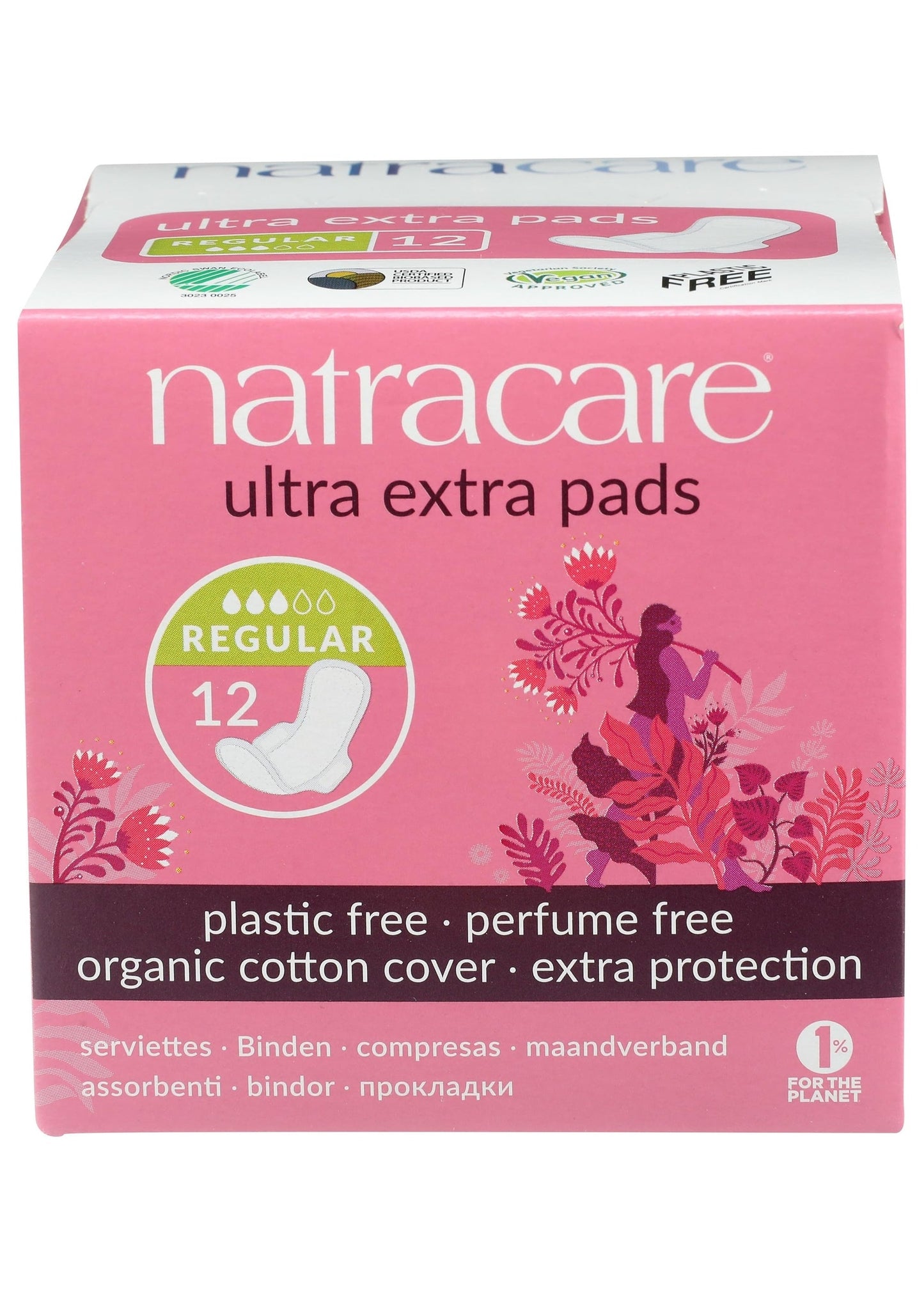 NATRACARE Ultra Extra Pads Normal With Wings