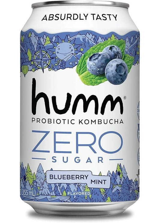 HUMM Magical Blueberry Mint Zero-Sugar Kombucha