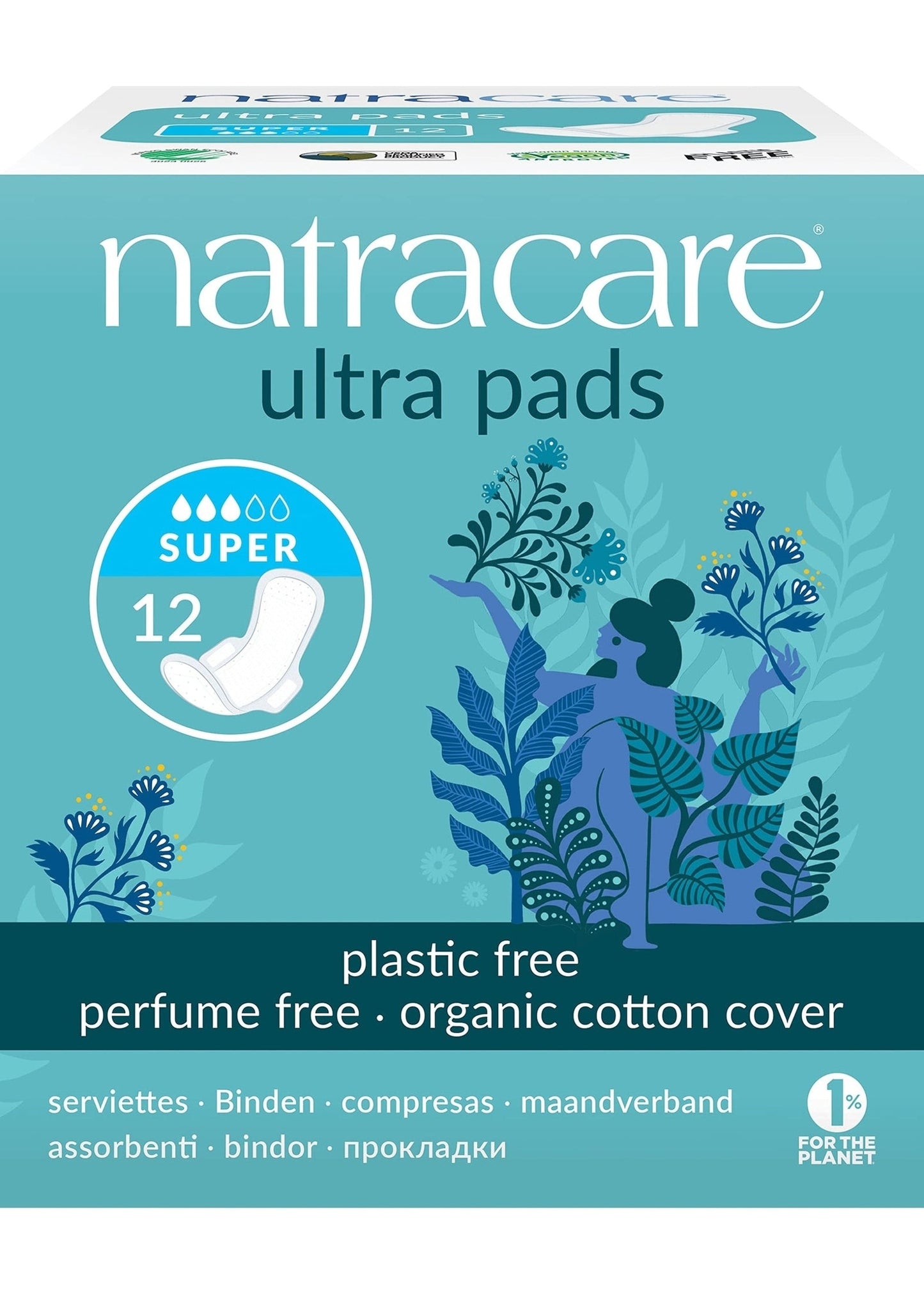 NATRACARE Ultra Super Pads Normal With Wings