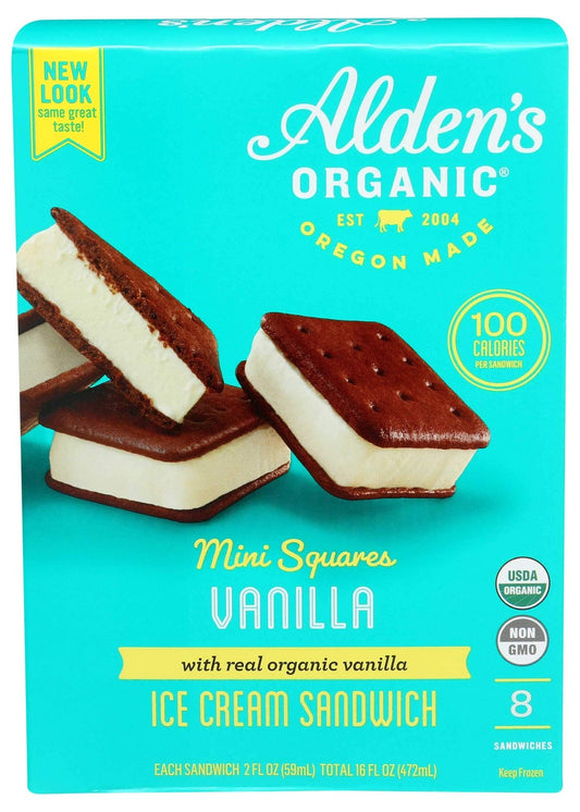 ALDEN'S Organic Ice Cream Sandwiches Petite 8pk