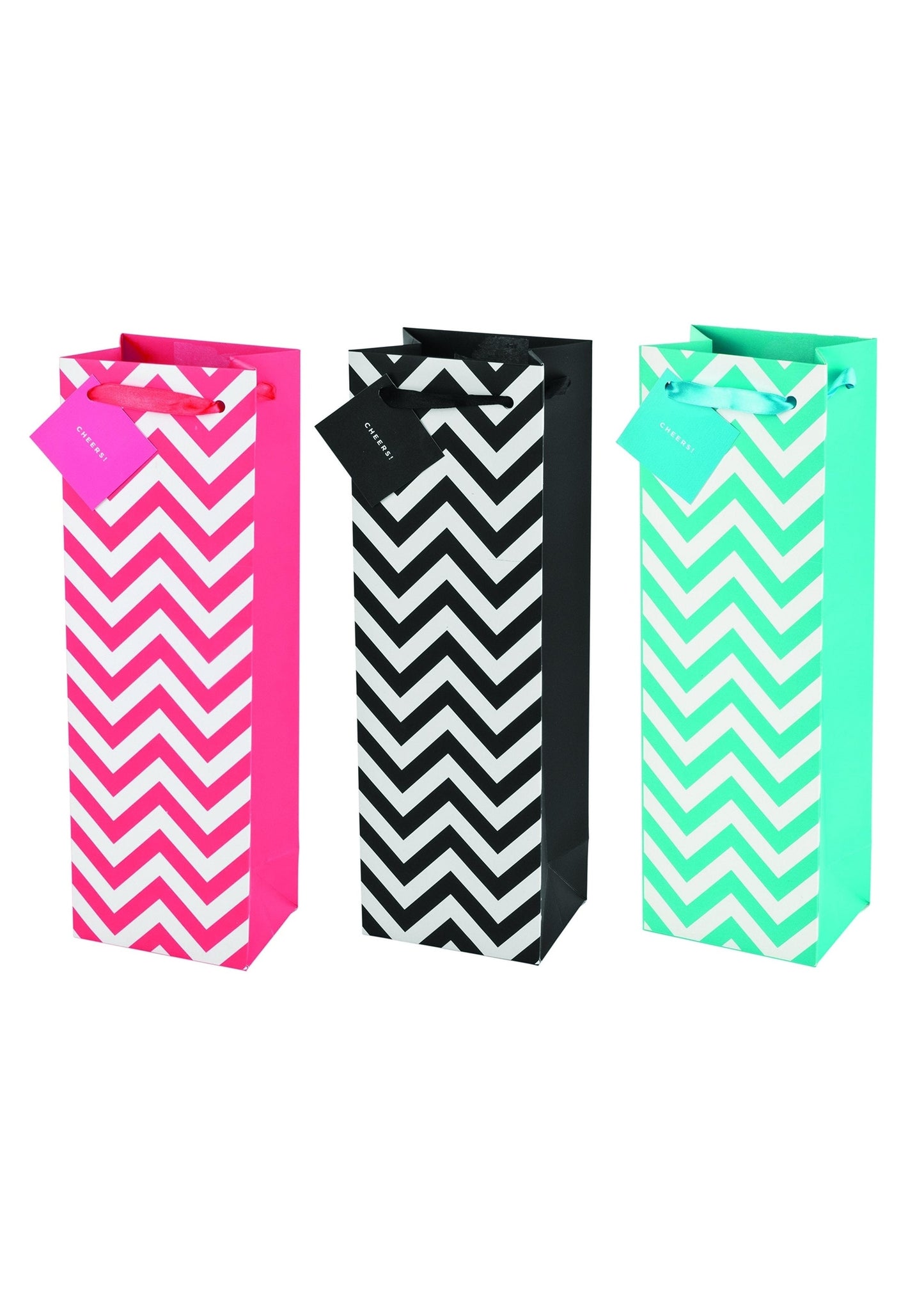 CAKEWALK Chevron Striped 1-Bottle Winebag