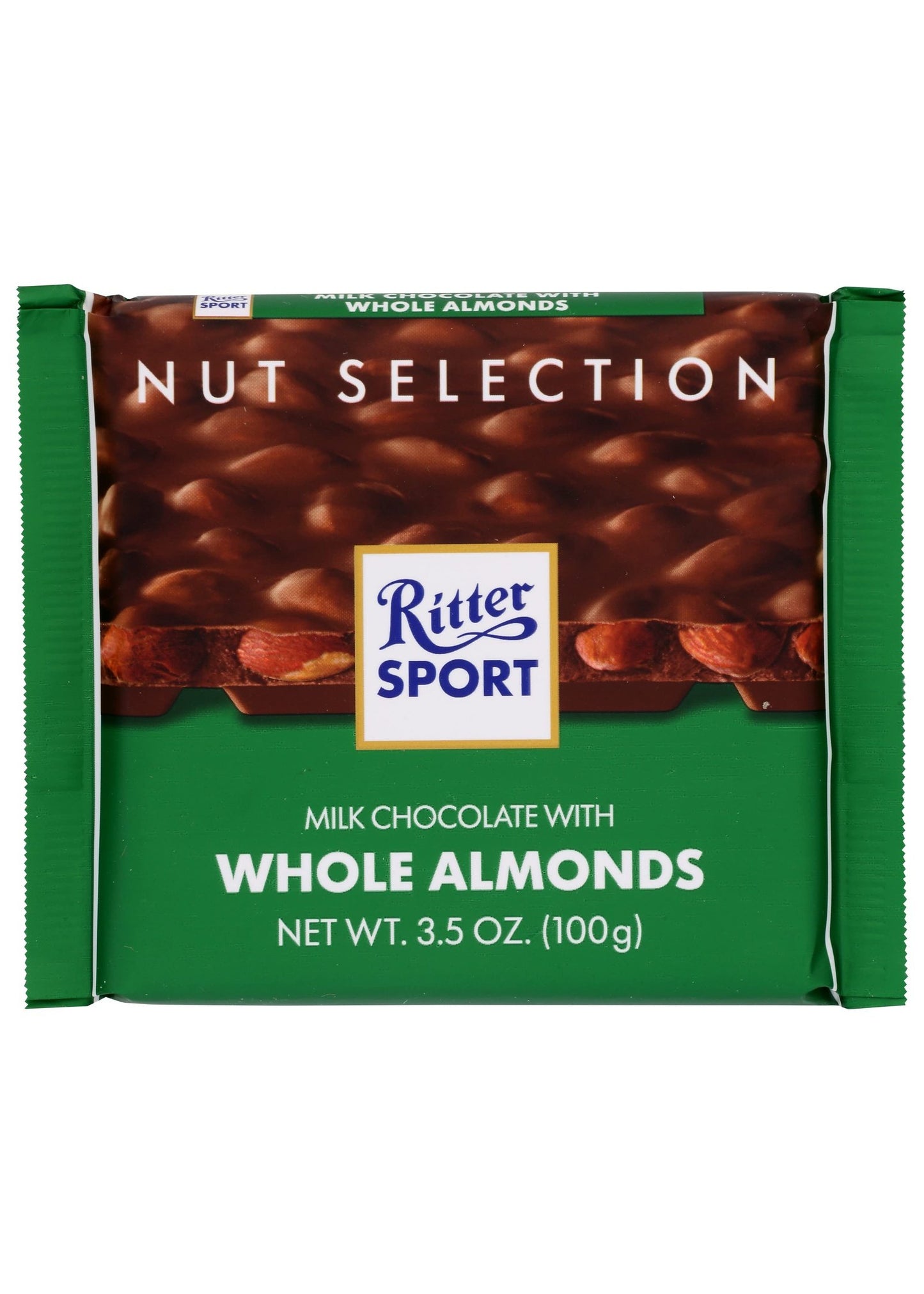 RITTER SPORT Milk Chocolate With Whole Almonds