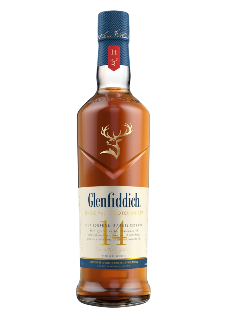 GLENFIDDICH 14 Year Bourbon Barrel Reserve Single Malt Scotch Whisky