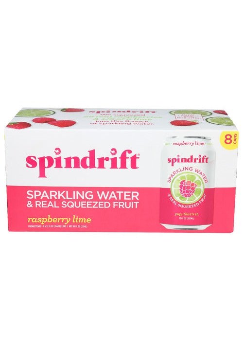 SPINDRIFT Raspberry Sparkling Water 8pk