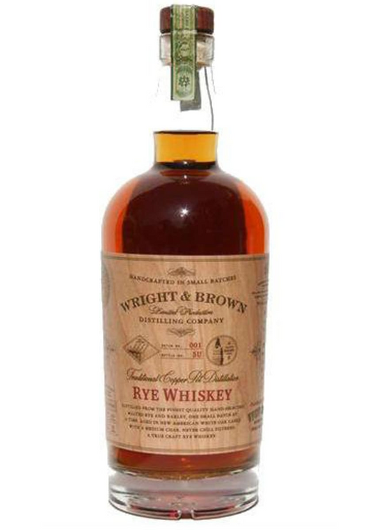 WRIGHT & BROWN DISTILLING CO. Rye Whiskey