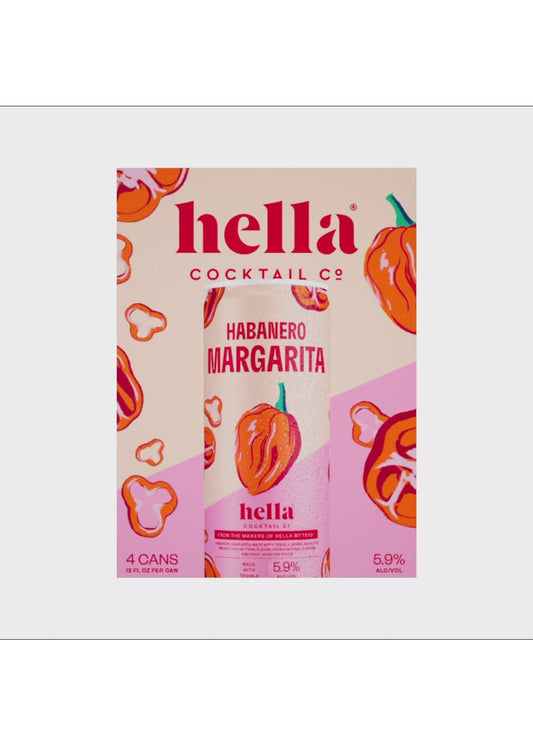 HELLA COCKTAIL CO. Habanero Margarita 4 Pack