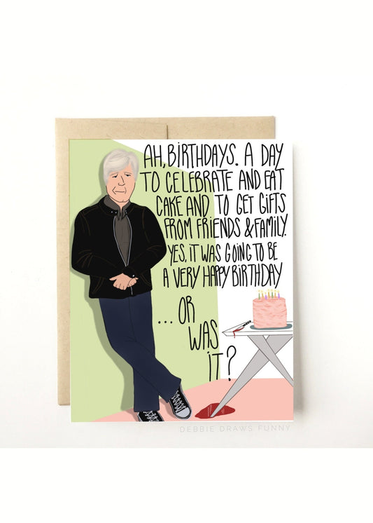 DEBBIE DRAWS FUNNY Keith Morrison Birthday Card