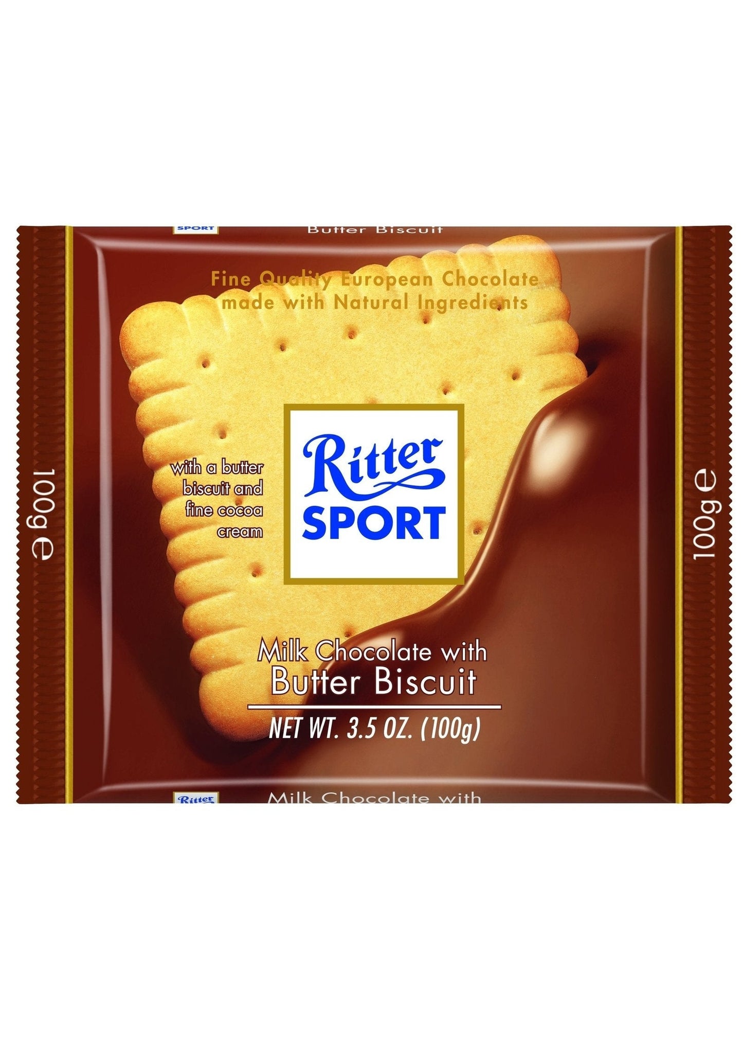 RITTER SPORT Milk Chocolate With Butter Biscuit