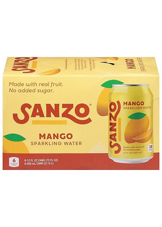 Water Sparklng Mango 6Pk