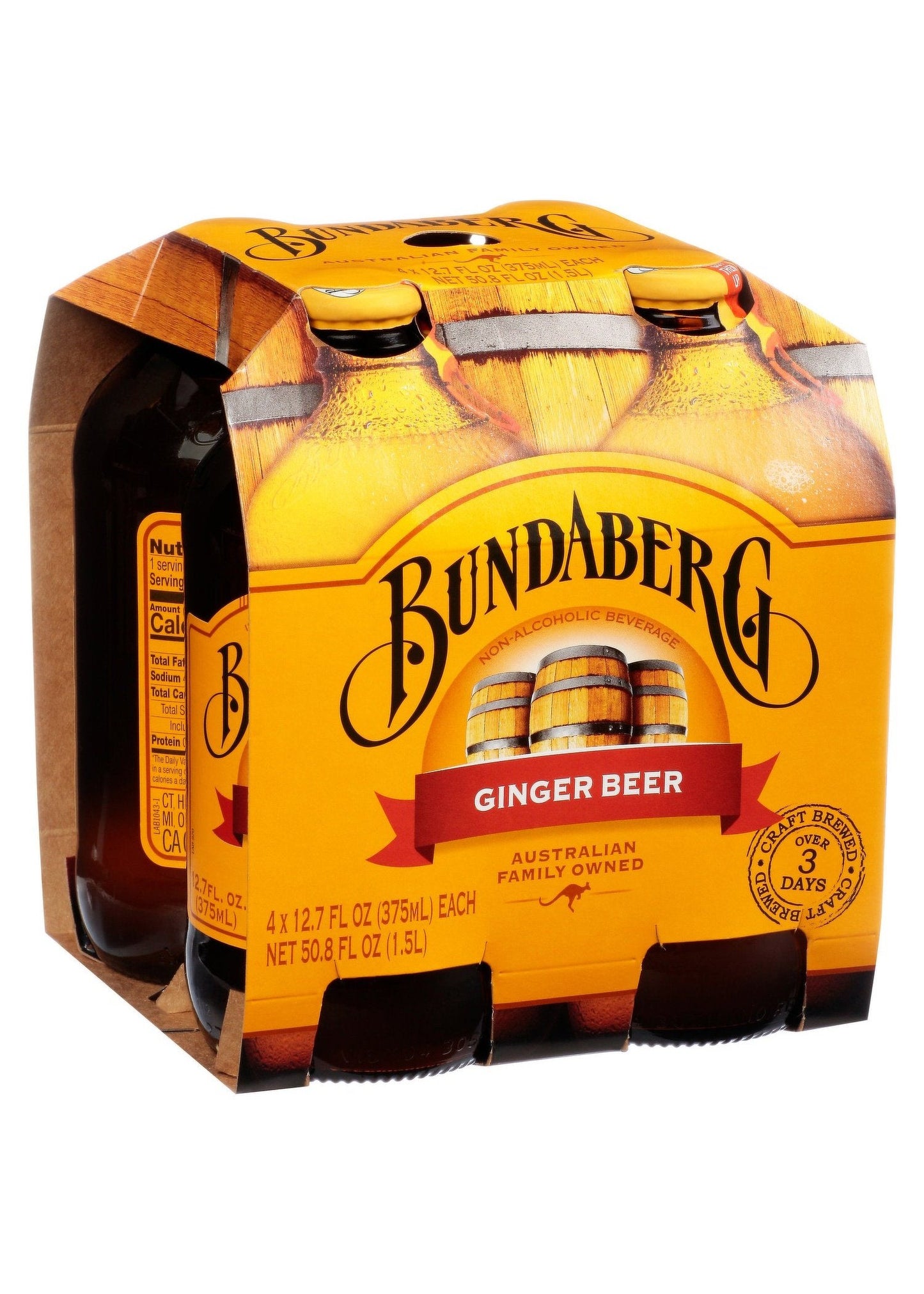 BUNDABERG Ginger Beer 4pk